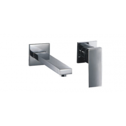 Wall mounted bathroom faucet