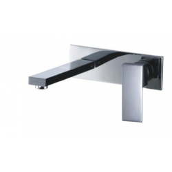 Wall mounted bathroom faucet