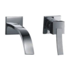 Wall mounted bathroom faucet